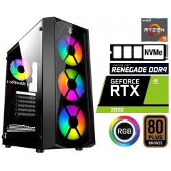 PC GAMER HERO Ryzen 5 3600 16GB nvme1TB RTX2060 600W 80 Plus Bronze RGB