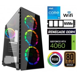 PC GAMER PRO Core i5 12400 16GB nvme1TB RTX4060 650W 80Plus Bronze WiFi RGB