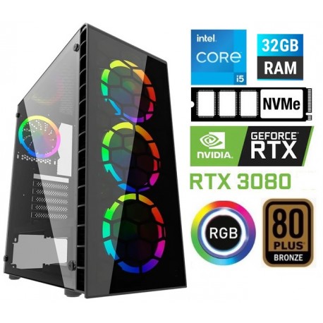 PC GAMER PRO Core i5 12400 16GB nvme1TB RTX4060 650W 80Plus Bronze WiFi RGB